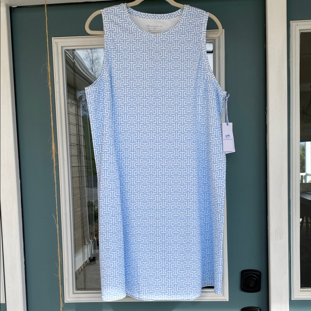 Southern tide Blue Geo-Print Shift Dress